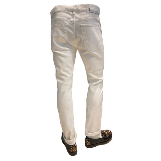 Jeans 5 tasche bianco ottico