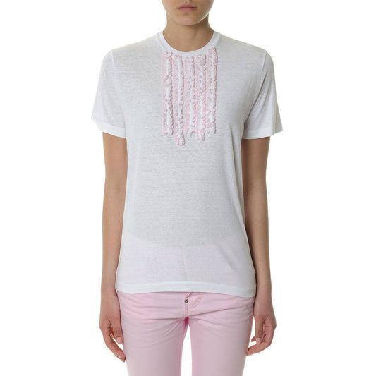 T-shirt Dsquared2 micro rouches Rosa